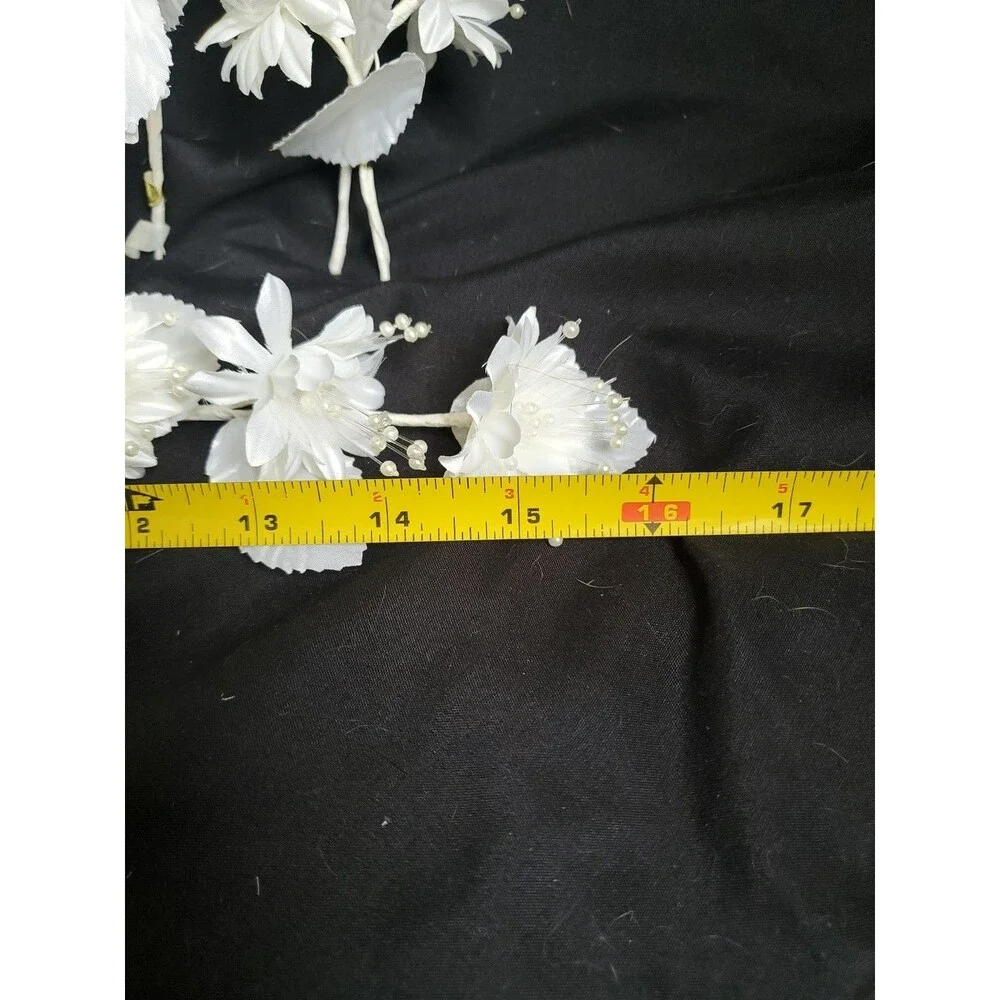 Wedding Floral Bundle Of 32 Pieces/white/Ivory/Iridescent/Picks/Stems/Flower/Lot